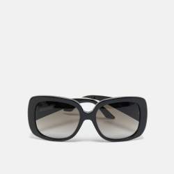 Pre Owned Dior Black/Ivory Gradient G4FHA Lady Lady1 Square Sunglasses