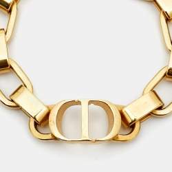 Pre Owned سوار ديور سي دي معدن ذهبي اللون