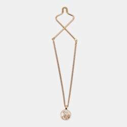 مملوكة مسبقًا اكسسوار ربطة العنق ديور سلسلة معدنية بلون ذهبي