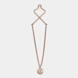 مملوكة مسبقًا اكسسوار ربطة العنق ديور سلسلة معدنية بلون ذهبي