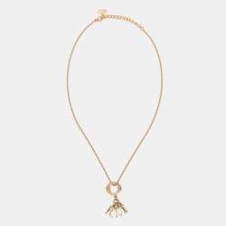 مملوكة مسبقًا قلادة ديور ليدي ديور قلادة معدن ذهبي اللون