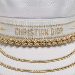 Pre Owned Dior White Greek Fisherman Special Edition Cap Size 58