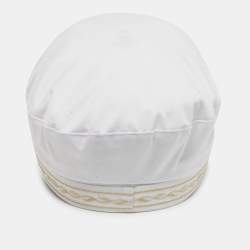Pre Owned Dior White Greek Fisherman Special Edition Cap Size 58
