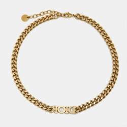 Pre Owned Dior Dio(r)evolution Crystals Gold Tone Choker