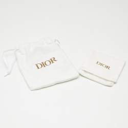 Pre Owned Dior CD Gold Tone Ring Size 56