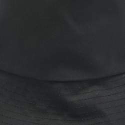 Pre Owned Christian Dior Navy Blue Cotton Blend Teddy-D Brim Bucket Hat 58 cm