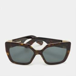 Pre Owned Dior Tortoise Brown/Green Lady 95.22 S2I Butterfly Sunglasses