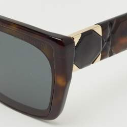 Pre Owned Dior Tortoise Brown/Green Lady 95.22 S2I Butterfly Sunglasses