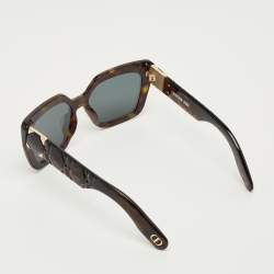 Pre Owned Dior Tortoise Brown/Green Lady 95.22 S2I Butterfly Sunglasses