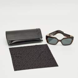 Pre Owned Dior Tortoise Brown/Green Lady 95.22 S2I Butterfly Sunglasses