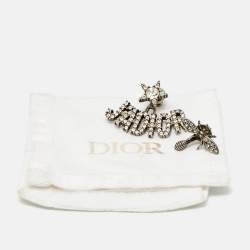 Pre Owned أقراط ديور جادير بي كريستالز فضية اللون