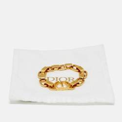 Pre Owned Dior CD Gold Tone Bracelet