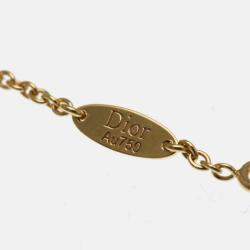 Pre Owned Christian Dior Rose Des Vents Rose Quartz 18K Pink Gold  Diamond Quartz Charm Bracelet