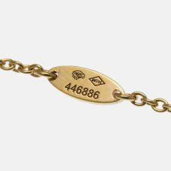 Pre Owned Christian Dior Rose Des Vents 18K Pink Gold Onyx Fashion Pendant Necklace