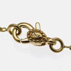 Pre Owned Christian Dior Rose Des Vents 18K Pink Gold Onyx Fashion Pendant Necklace