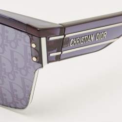 Pre Owned Dior Blue/Gold Tone Oblique Club M4U Shield Sunglasses