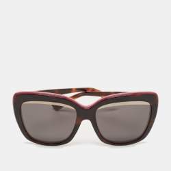 Pre Owned Dior Tortoise Brown/Magenta Graphic F 3C45S Butterfly Sunglasses