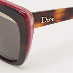 Pre Owned Dior Tortoise Brown/Magenta Graphic F 3C45S Butterfly Sunglasses