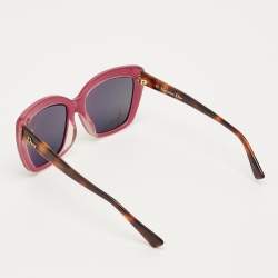 Pre Owned Dior Tortoise Brown/Magenta Graphic F 3C45S Butterfly Sunglasses