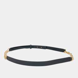 Pre Owned Dior Chain Leather Belt