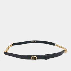 Pre Owned Dior Chain Leather Belt