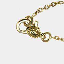Pre Owned Christian Dior Rose Des Vents Yellow Gold 18K Turquoise Charm Bracelet Gold