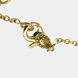 Pre Owned Christian Dior Rose Des Vents Yellow Gold 18K Turquoise Charm Bracelet Gold
