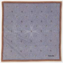 Pre Owned Dior Vintage Lilac Paisley Print Cotton Blend Bandana/Handkerchief