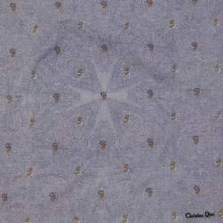 Pre Owned Dior Vintage Lilac Paisley Print Cotton Blend Bandana/Handkerchief