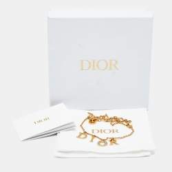 Pre Owned Dior Dio(r)evolution Crystals Gold Tone Necklace