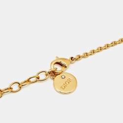 Pre Owned Dior Dio(r)evolution Crystals Gold Tone Necklace