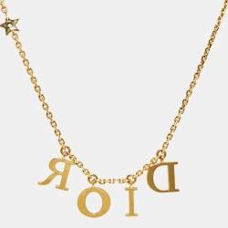 Pre Owned Dior Dio(r)evolution Crystals Gold Tone Necklace