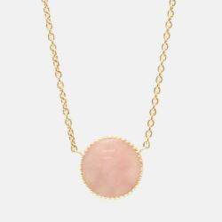 Pre Owned Christian Dior Rose Devant Opal 18K Pink Gold Opal Pendant Necklace 