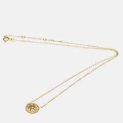 Pre Owned Christian Dior Rose Devant Opal 18K Pink Gold Opal Pendant Necklace 