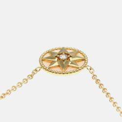 Pre Owned Christian Dior Rose Devant Opal 18K Pink Gold Opal Pendant Necklace 