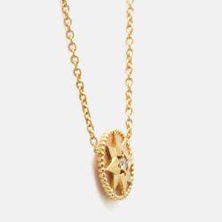 Pre Owned Christian Dior Rose Devant Opal 18K Pink Gold Opal Pendant Necklace 