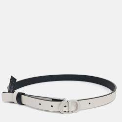 Pre Owned Dior Black/White Reversible Belt