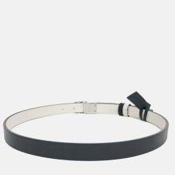 Pre Owned Dior Black/White Reversible Belt