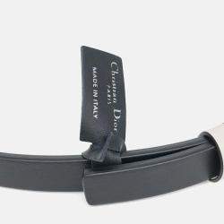 Pre Owned Dior Black/White Reversible Belt