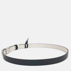 Pre Owned Dior Black/White Reversible Belt