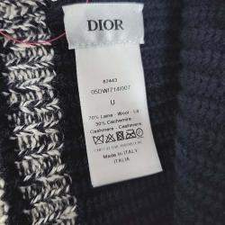 Pre Owned Dior Navy Blue Cashmere, Wool Beanie