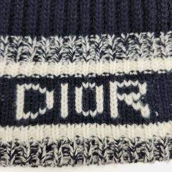 Pre Owned Dior Navy Blue Cashmere, Wool Beanie