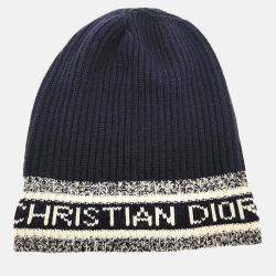 Pre Owned Dior Navy Blue Cashmere, Wool Beanie