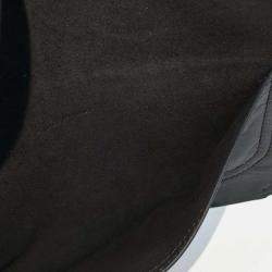 Pre Owned Dior Black Leather Saddle Belt