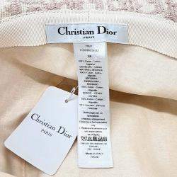 Pre Owned Dior Pink Cotton Oblique Bucket Hat