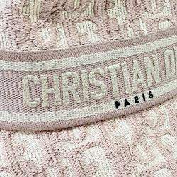 Pre Owned Dior Pink Cotton Oblique Bucket Hat
