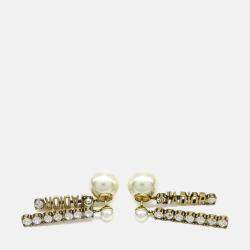 Pre Owned Dior Gold Plated Tribal Earrings