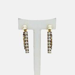 Pre Owned Dior Gold Plated Tribal Earrings