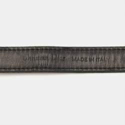Pre Owned Dior Black Fabric Slim Buckle Belt