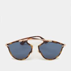 Pre Owned Dior Tortoise Brown/Black QUMKU SoRealRise Aviator Sunglasses